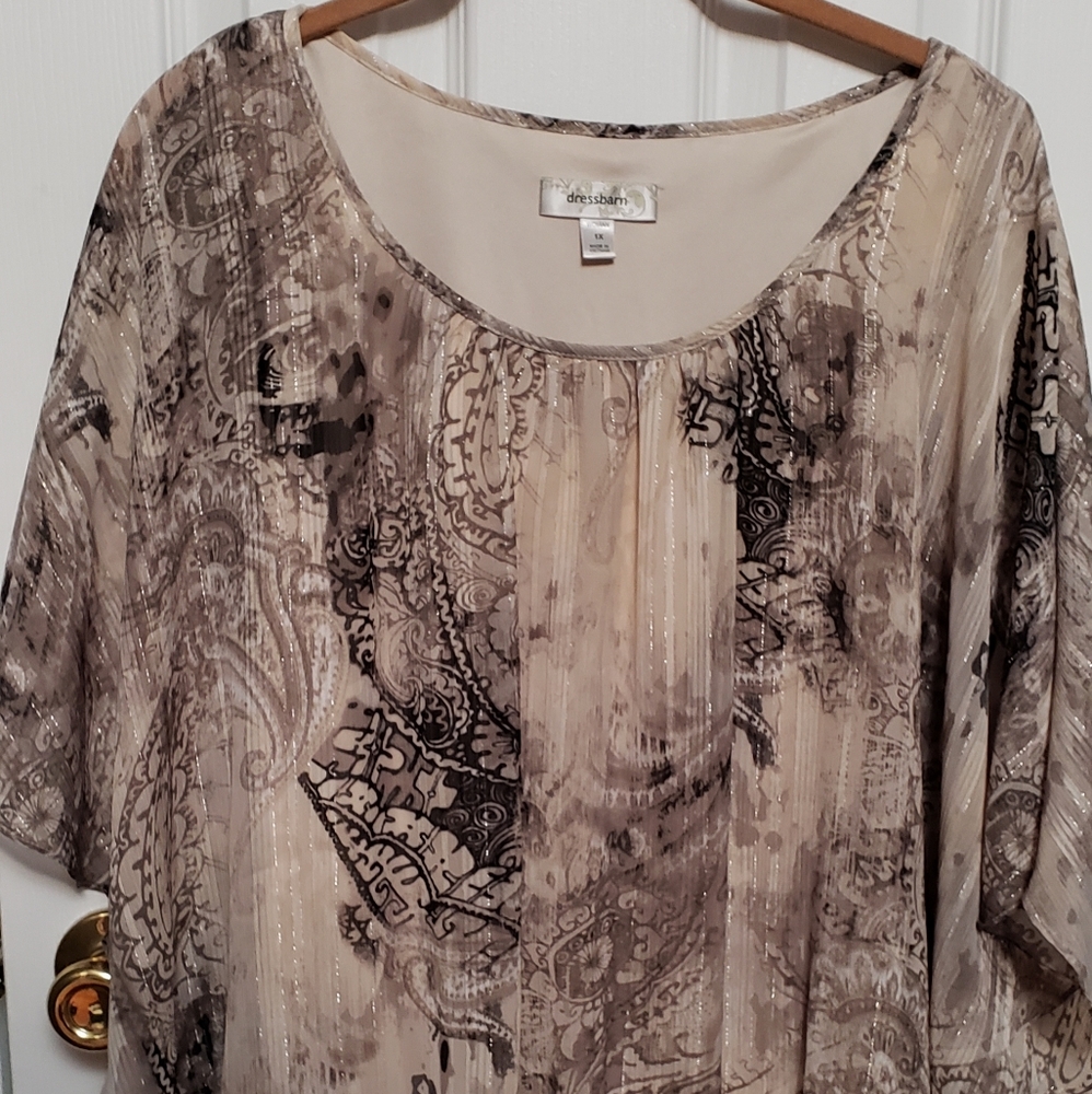Dress Barn top Winged arms size 1X